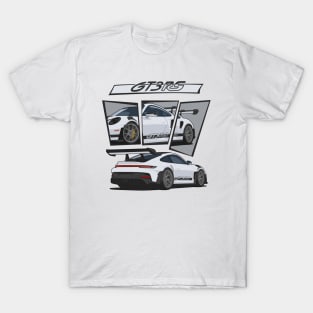 car 911 gt3 rs detail light grey T-Shirt